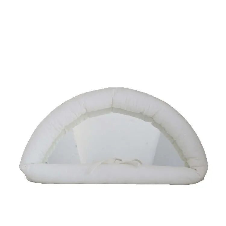 Hanging soft fabric mirror with cotton filling in white, black, or sapphire blue