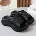Women's thick-soled EVA beach slippers in white, black, or rose red colours