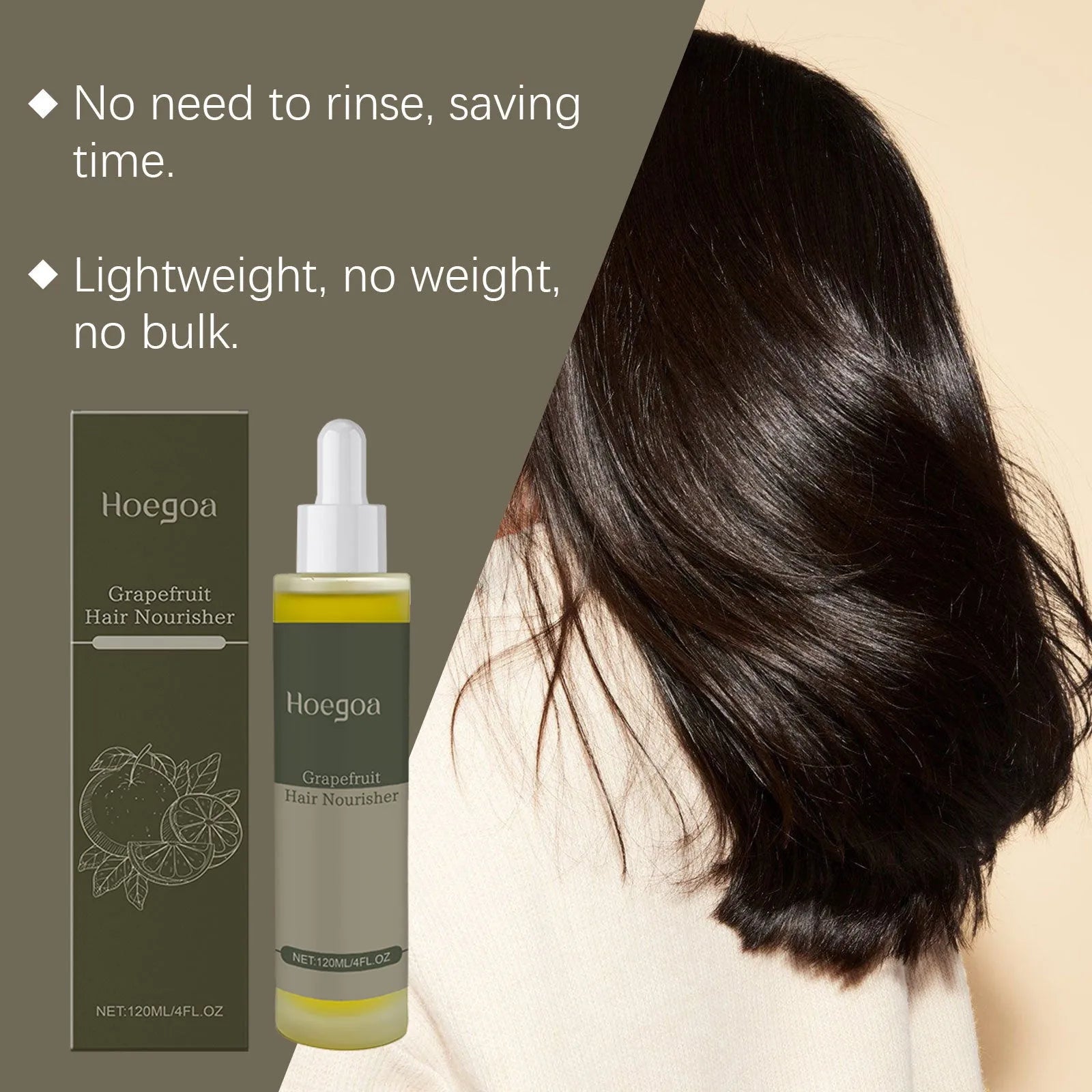 120ml bottle of grapefruit and rosemary hair conditioner for dry hair.