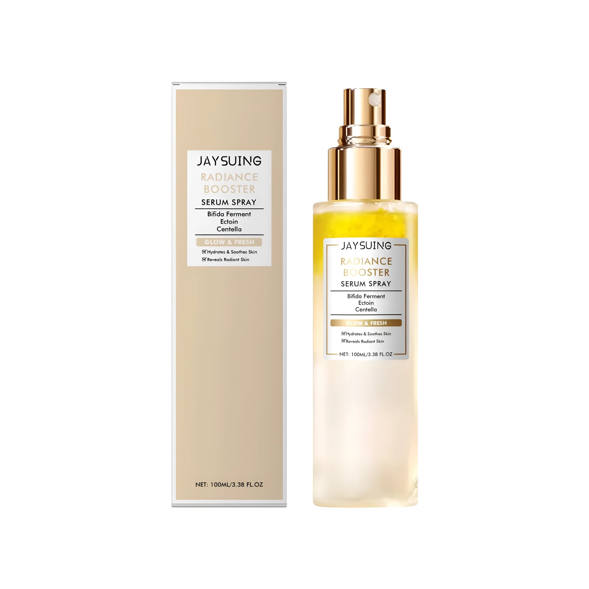 100ml bottle of facial hydrating spray with hyaluronic acid and Centella asiatica extract