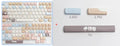 High Sea Salt Cat mechanical keyboard PBT key cap set with March past space bar design and 7u supplement kit
