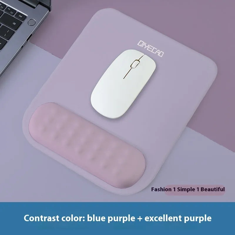 Ergonomic cloth silicone mouse pad with wrist support in multiple colour patterns