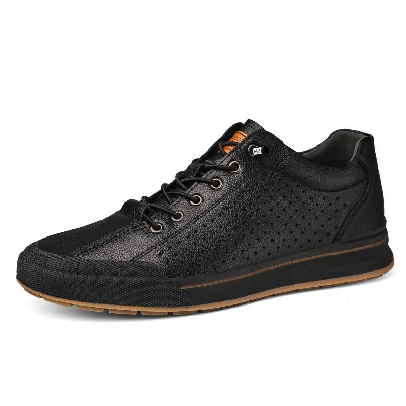 Men's white and black breathable trainers with 6cm heel in six seasonal variations
