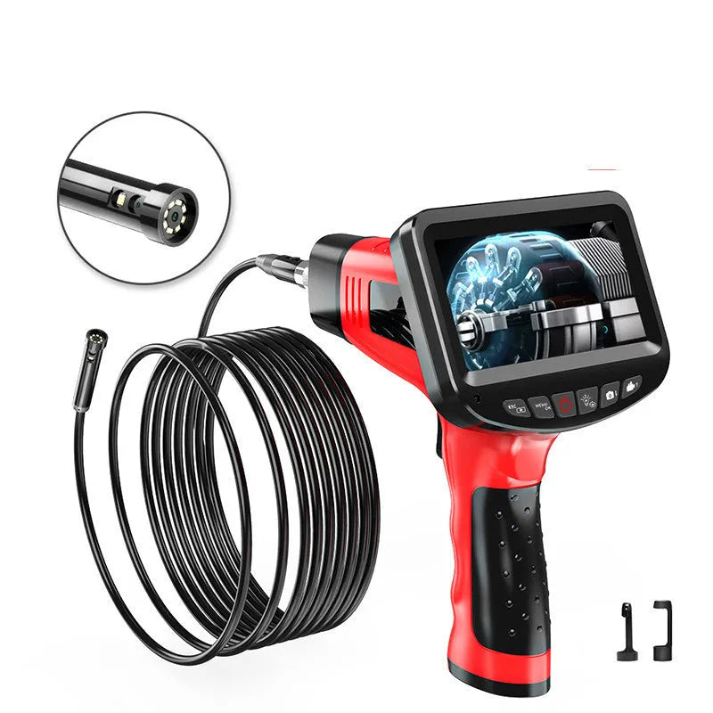 8.5mm dual-lens endoscope HD inspection camera with flexible and hard cable options.