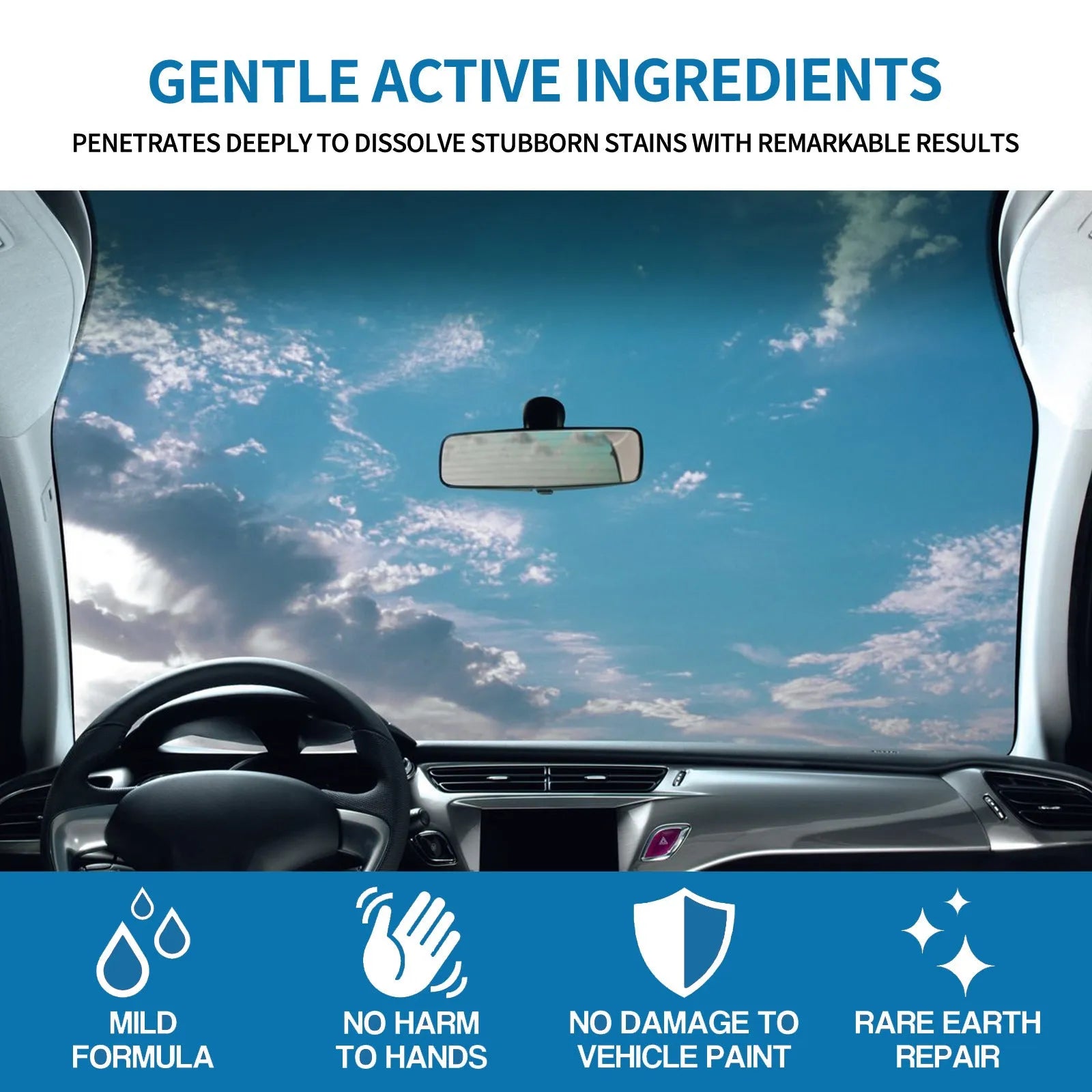 100ml bottle of car foam cleaning agent for interior seat stain removal