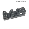 Ford Focus electric window regulator assembly with black ABS housing and 12V motor