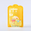 Disposable children's raincoat poncho in blue, yellow, orange, pink, green, and white colours, packaged size 13x9cm.