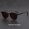 Retro round frame sunglasses with polarised lenses in multiple colour options