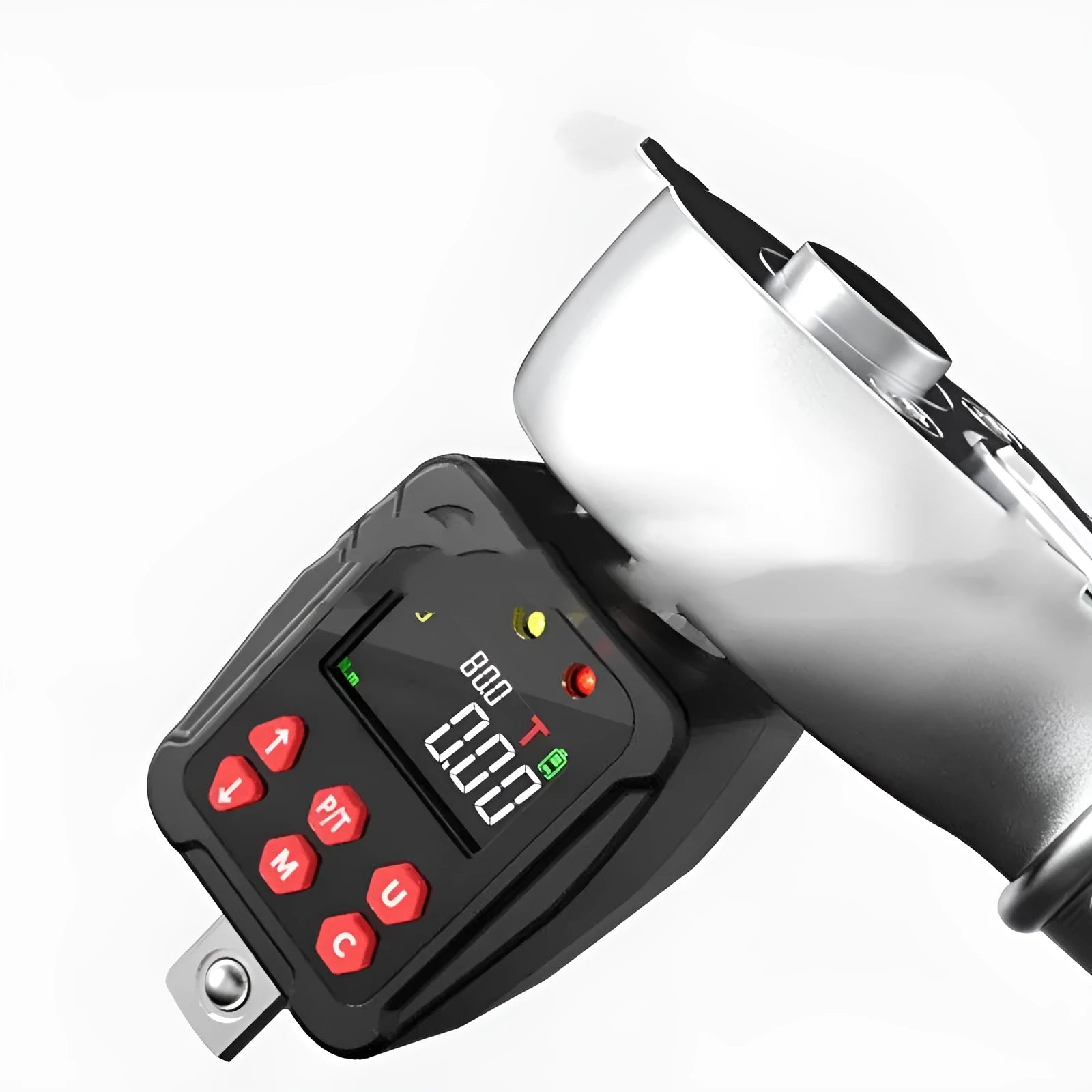 1/2 inch drive digital torque meter set with display head showing torque measurement