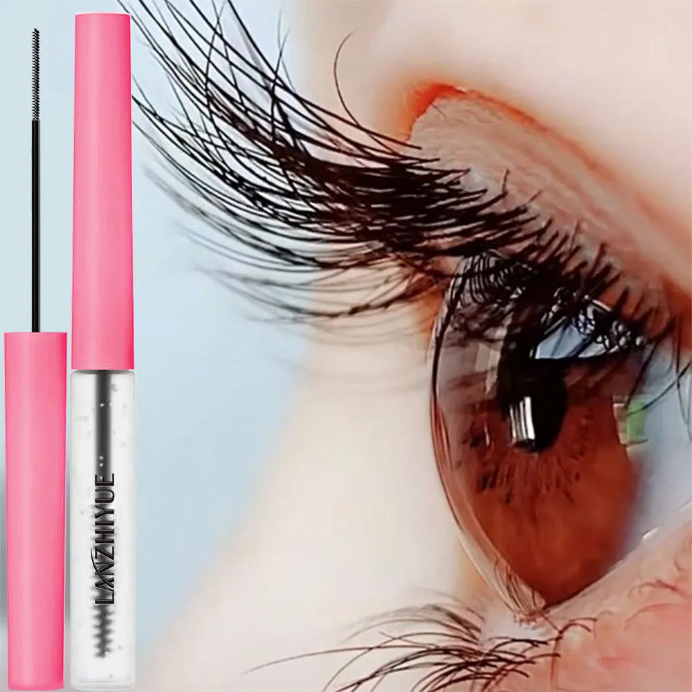 White eyelash growth liquid bottle for eyelash thickening and lengthening treatment