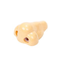 Flesh colour geometry-shaped plastic pencil sharpener for manual use.