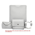 Four-piece leather edge protector set for notebooks in multiple colours with lock edge design