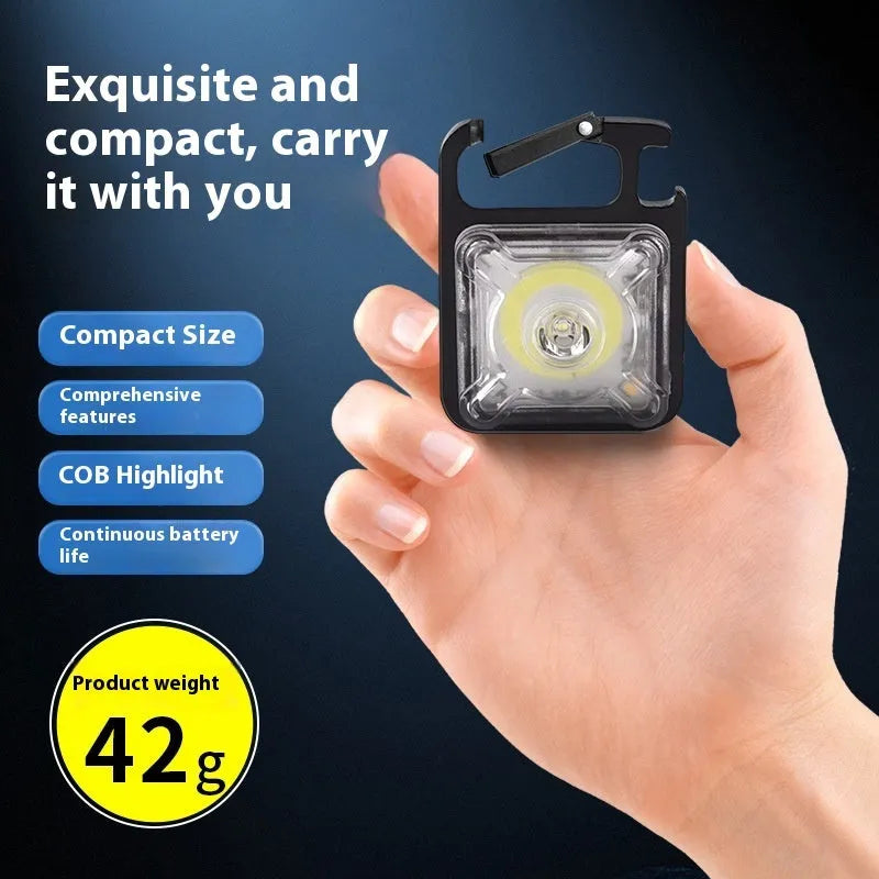 Mini keychain headlamp T136 strong light portable headlight with ABS casing