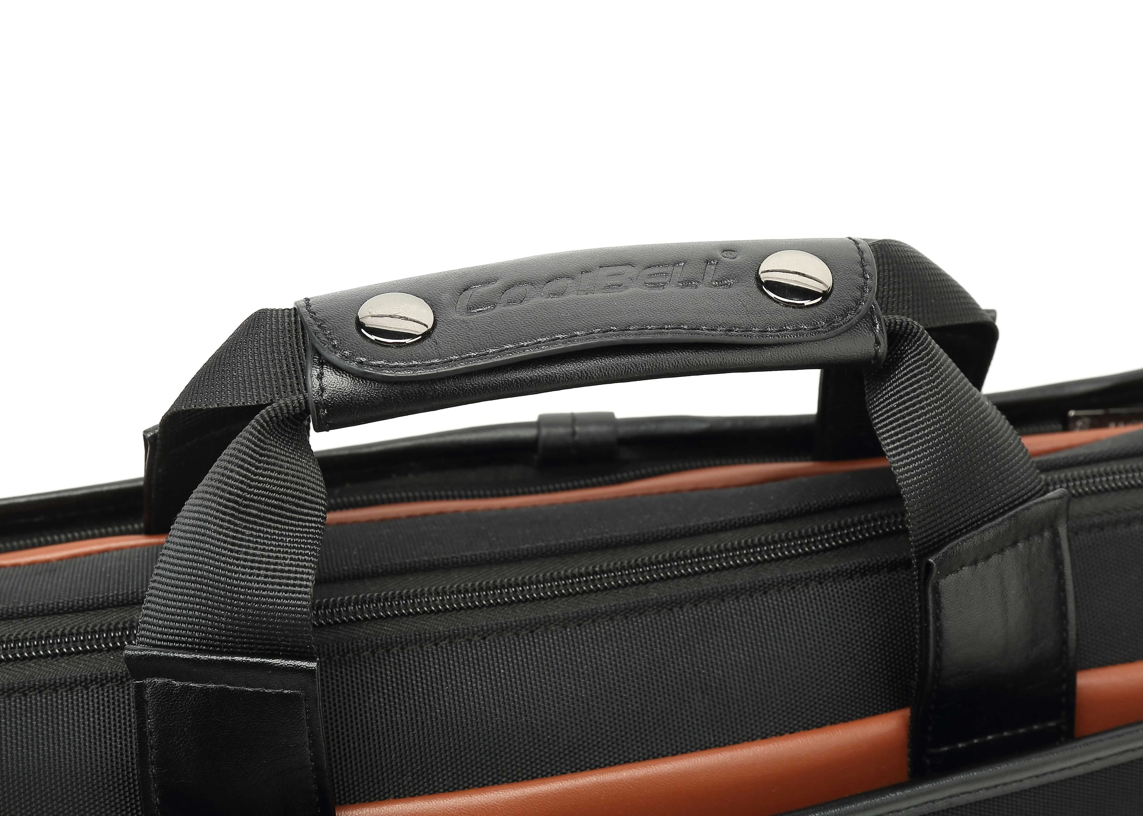 Black single-shoulder laptop backpack 15 inch Oxford cloth with soft handle for business use