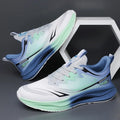Men's solid colour casual shoe with a woven mesh upper and a low rubber sole.