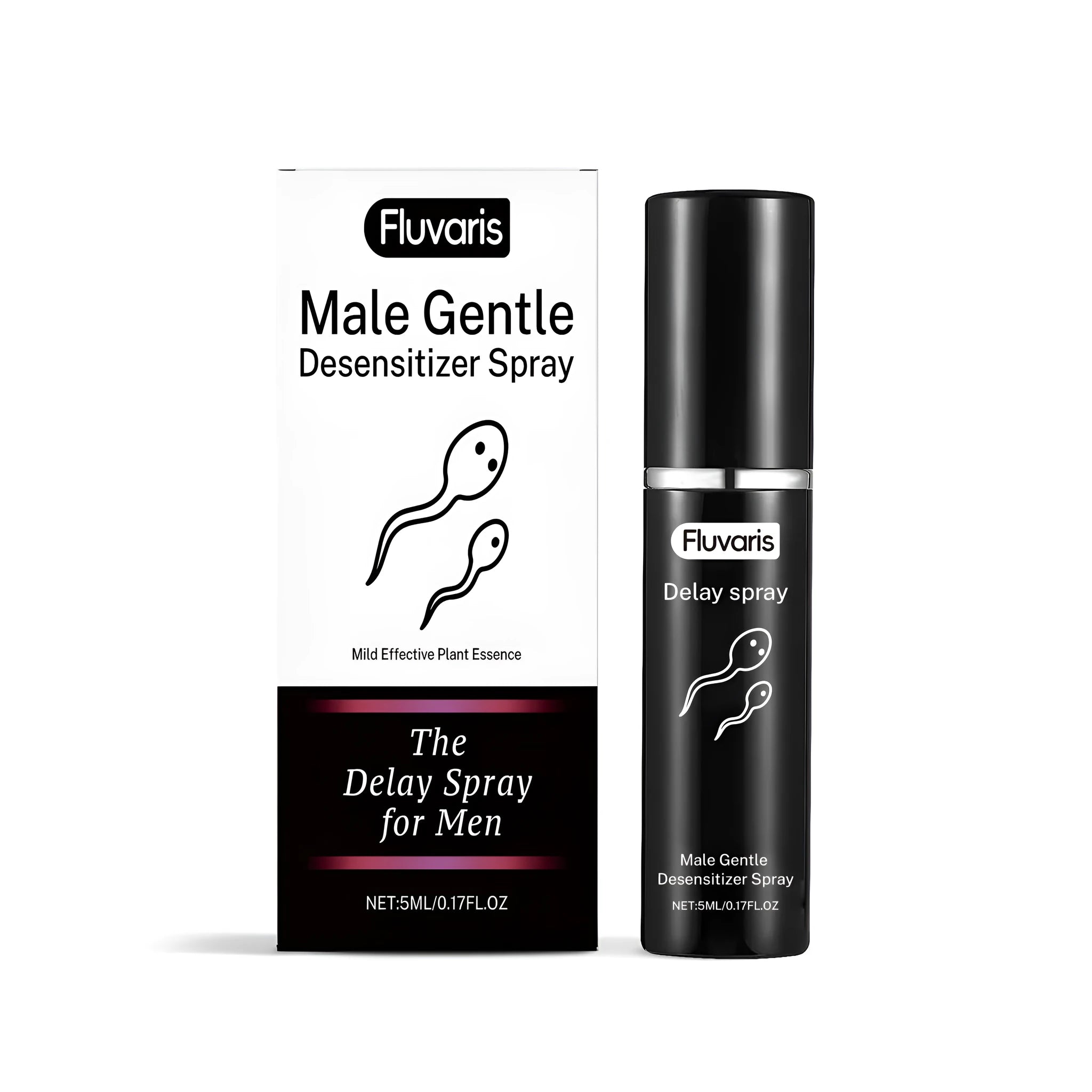 5ml bottle of men's delay spray gel with natural ginger extract