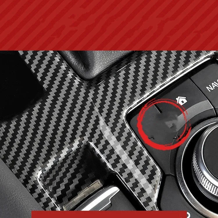 Pair of ABS carbon fibre steering wheel frames with adhesive backing for non-destructive installation