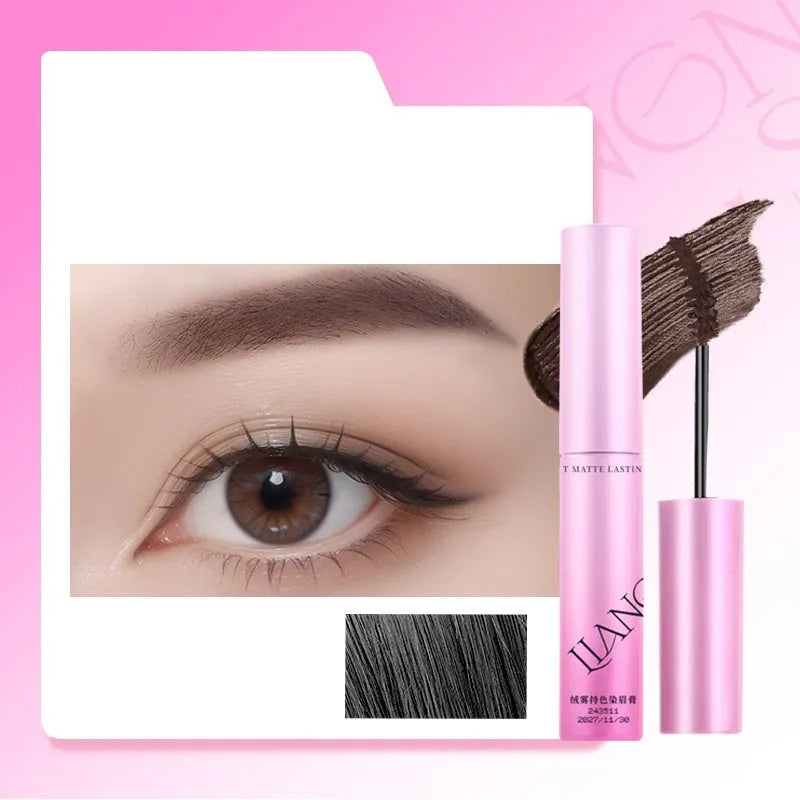 Velvet texture eyebrow cream compact with 4.5g net content and four shade options