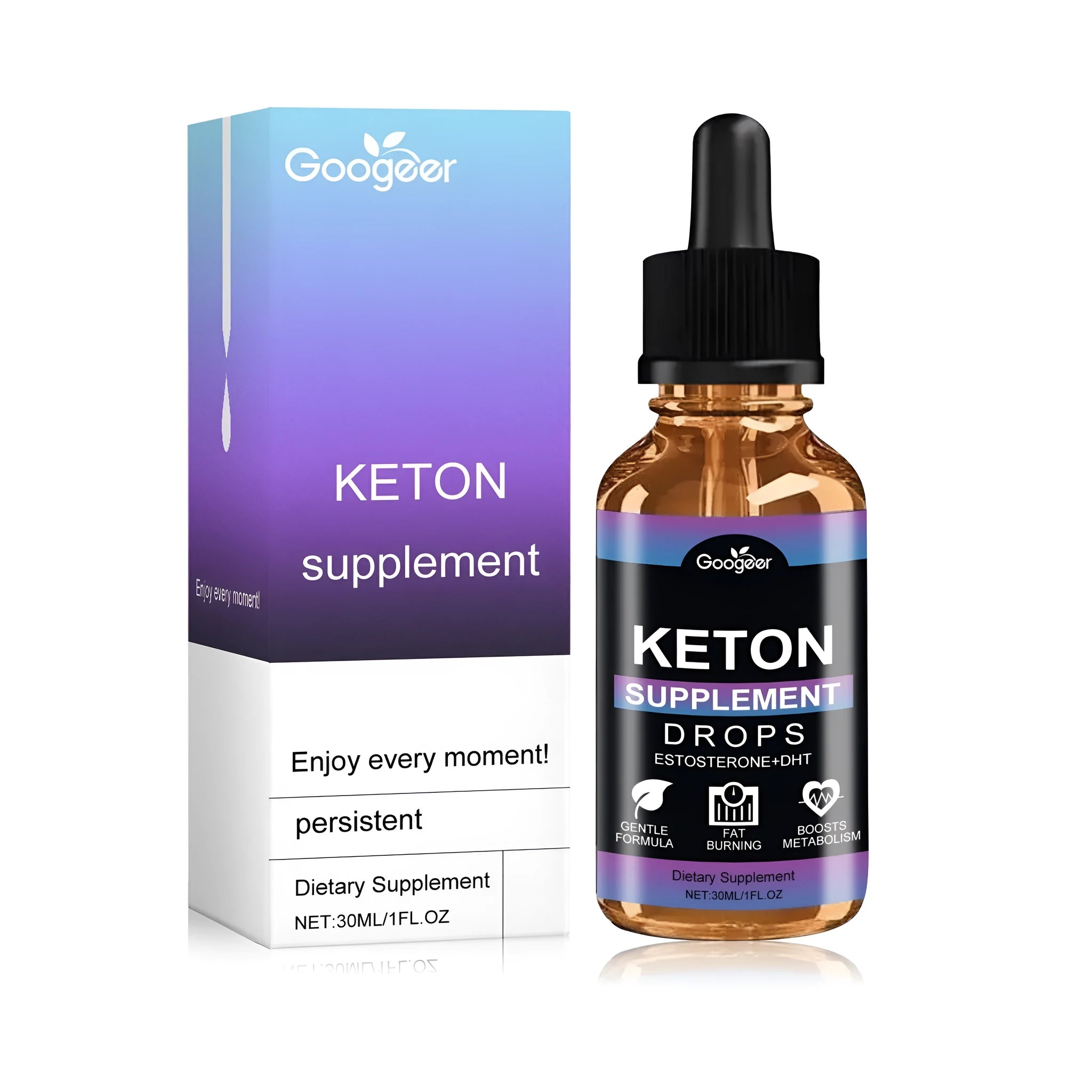 30ml bottle of Vitex Negundo extract topical serum with acetyl tyrosine dietary supplement