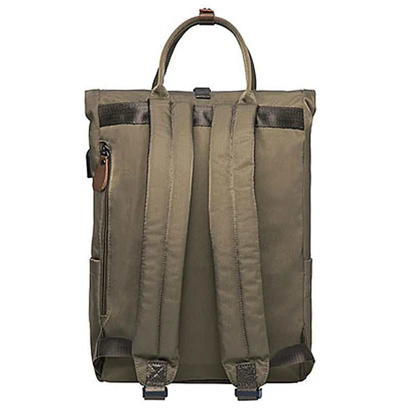 Polyester casual backpack in black, dark grey, or green with internal computer pocket and under 20 litre capacity