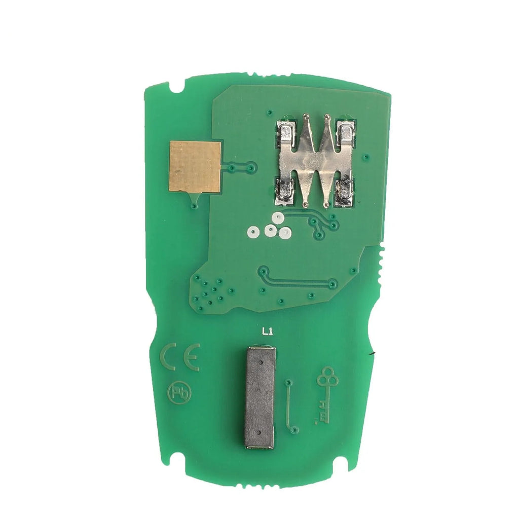 BMW semi-intelligent remote car key fob with three buttons, metal and plastic casing.