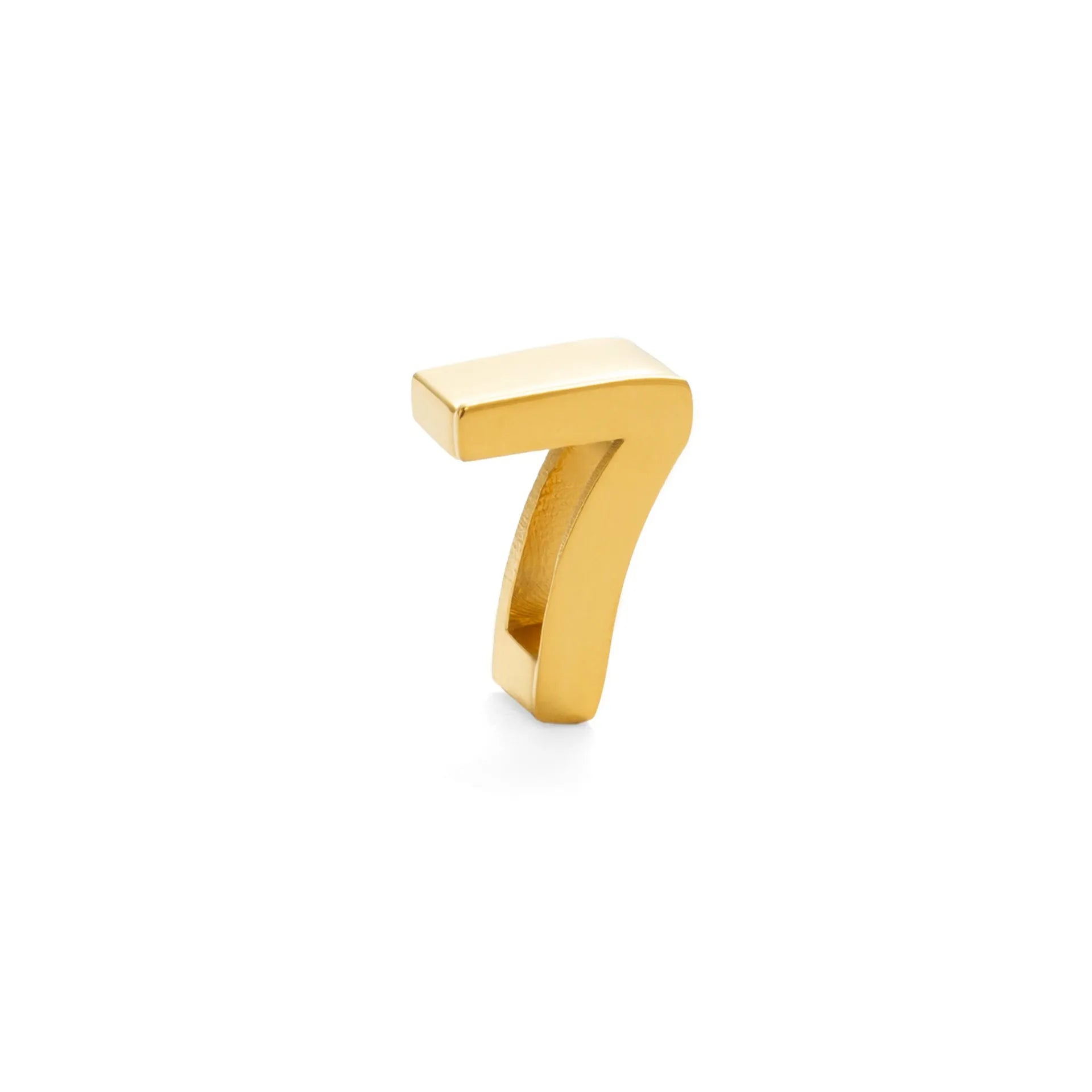 Titanium steel number letter necklace with 40.5cm chain and electroplated gold or silver finish