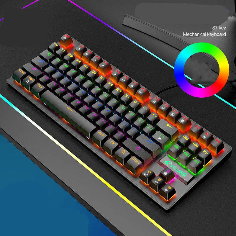 Mechanical gaming keyboard in multiple colours with ABS plastic construction and simple design