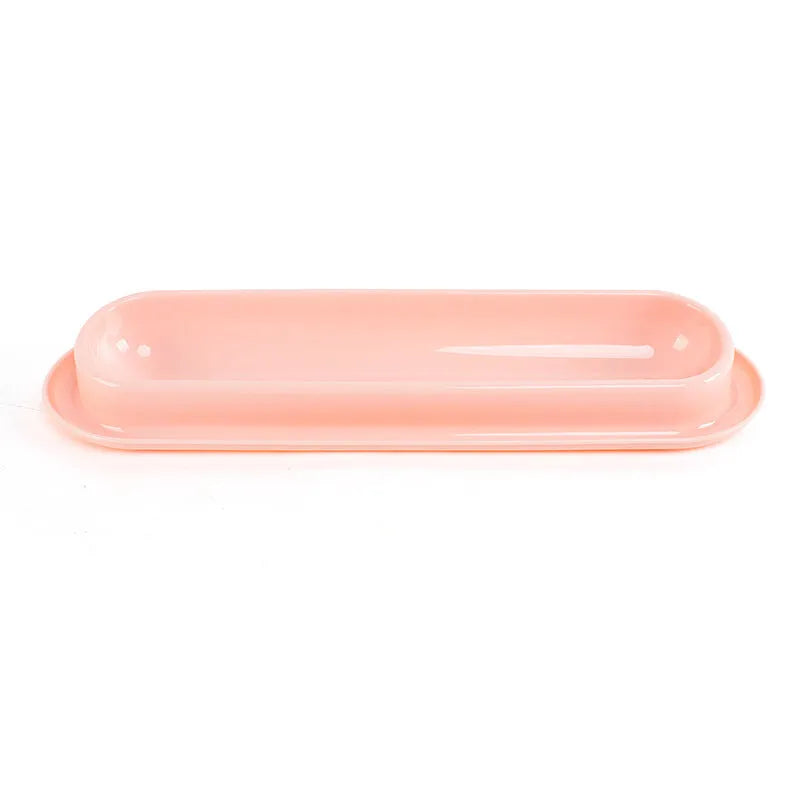 Leakproof pet bowl feeder with non-slip base in green, pink and yellow colours