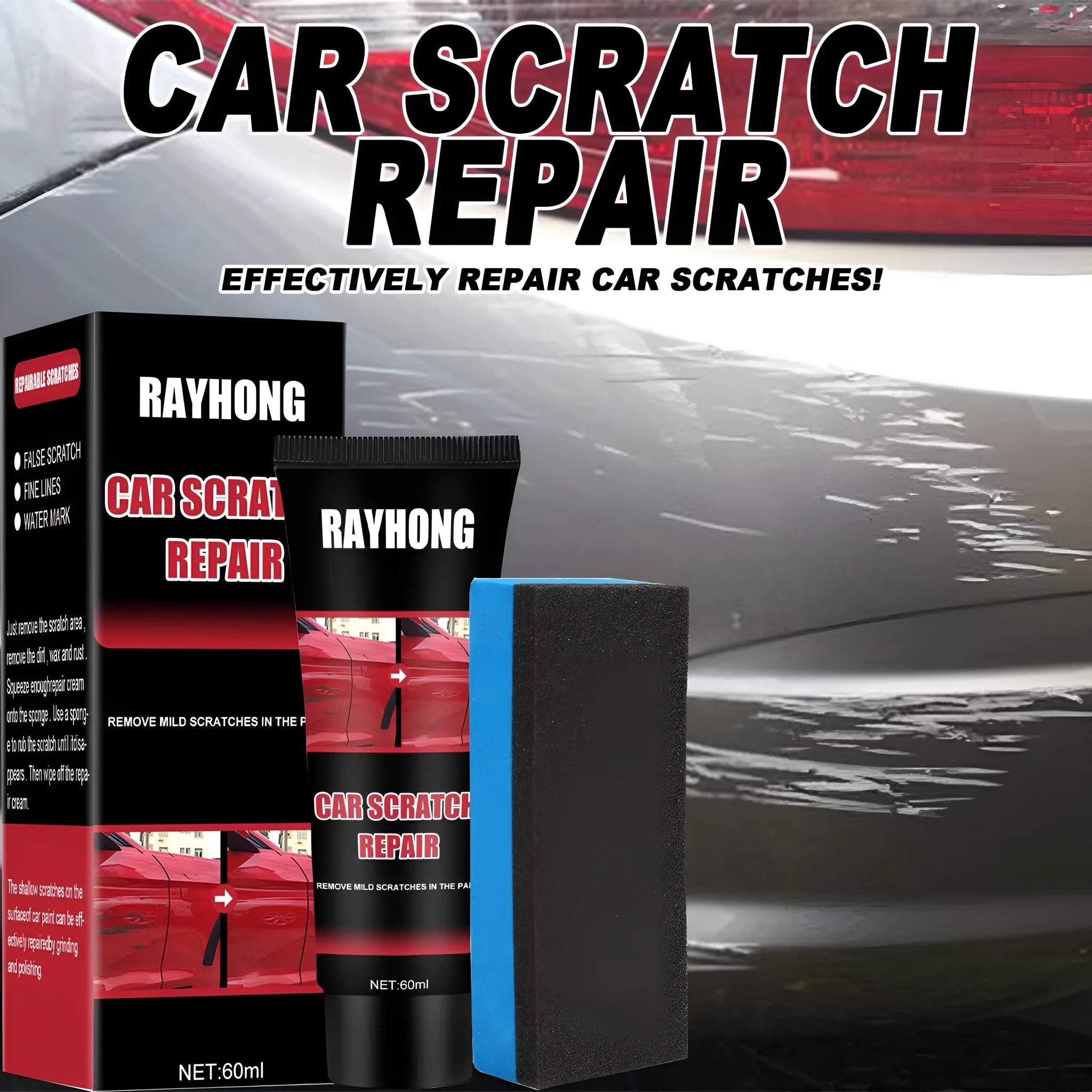60ml car scratch repair wax bottle for minor paint surface scratches