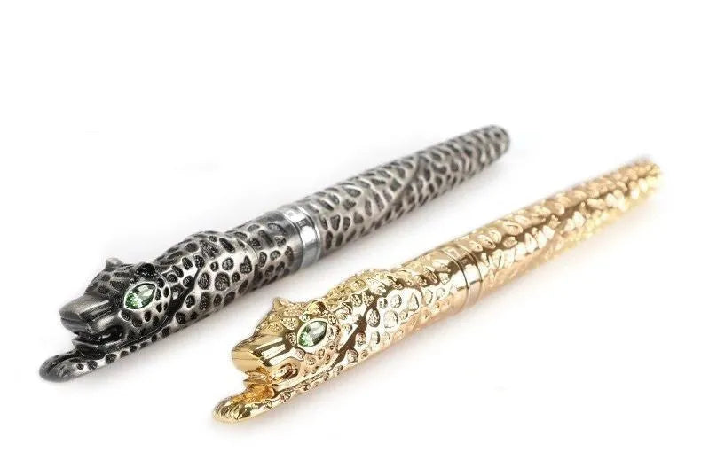 Metal embossed business pen in ancient silver or gold colour options.
