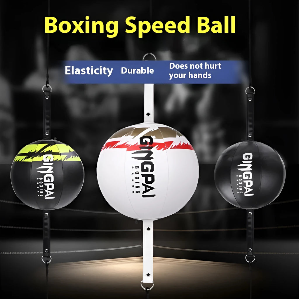 Black and green hanging boxing speed ball for reaction training