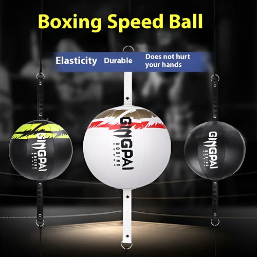 Black and green hanging boxing speed ball for reaction training
