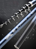 Blue full carbon rock fishing rod with 6 sections for ocean rock fishing