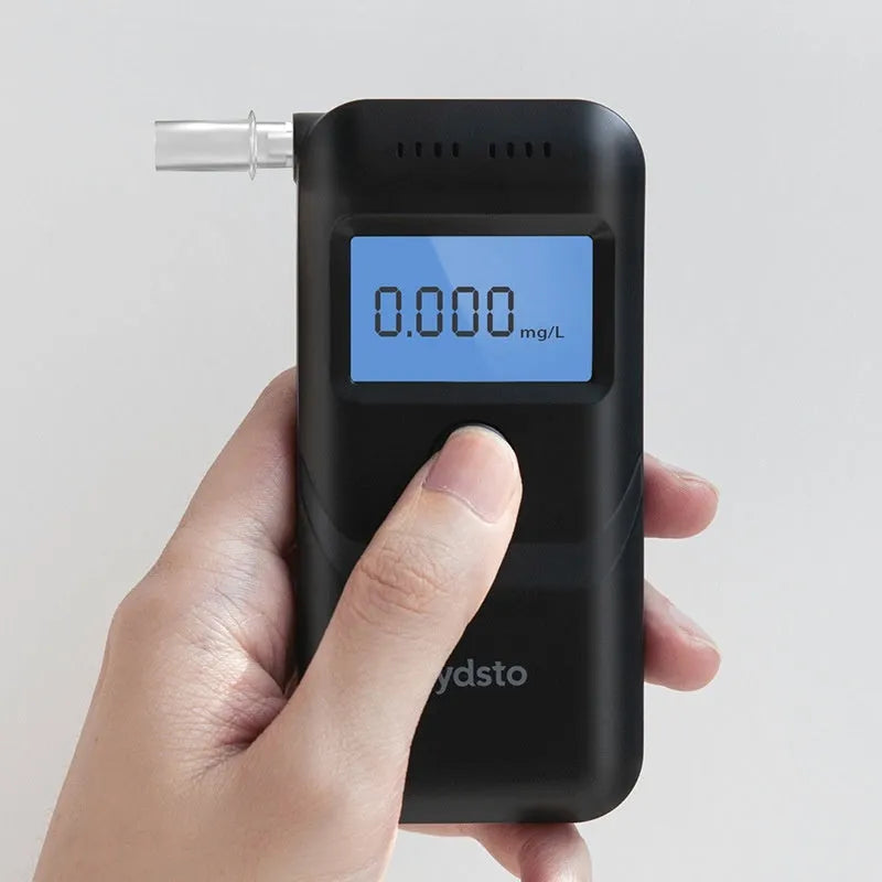 Black household alcohol breath tester unit for personal drunk driving checks.