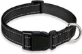 Adjustable nylon dog collar with chest strap in multiple colour options