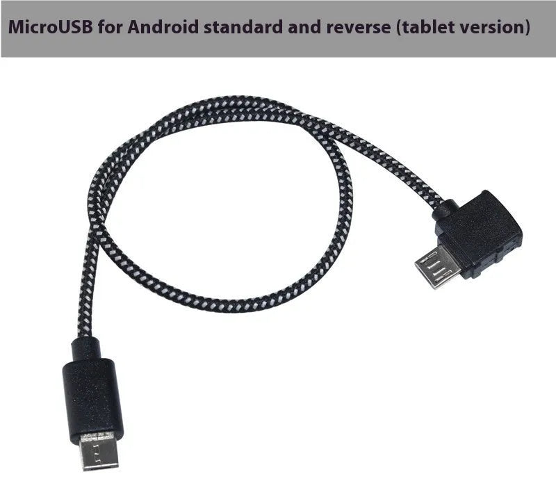 15cm remote control data cable with Type C connector and metal tip on white background