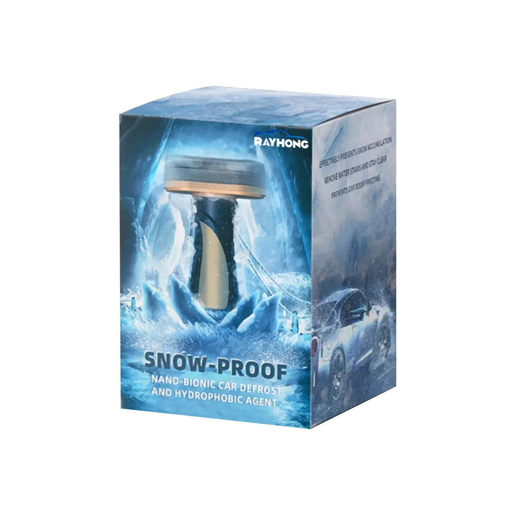 Car snow brush and hydrophobic nano coating spray kit for winter ice removal.