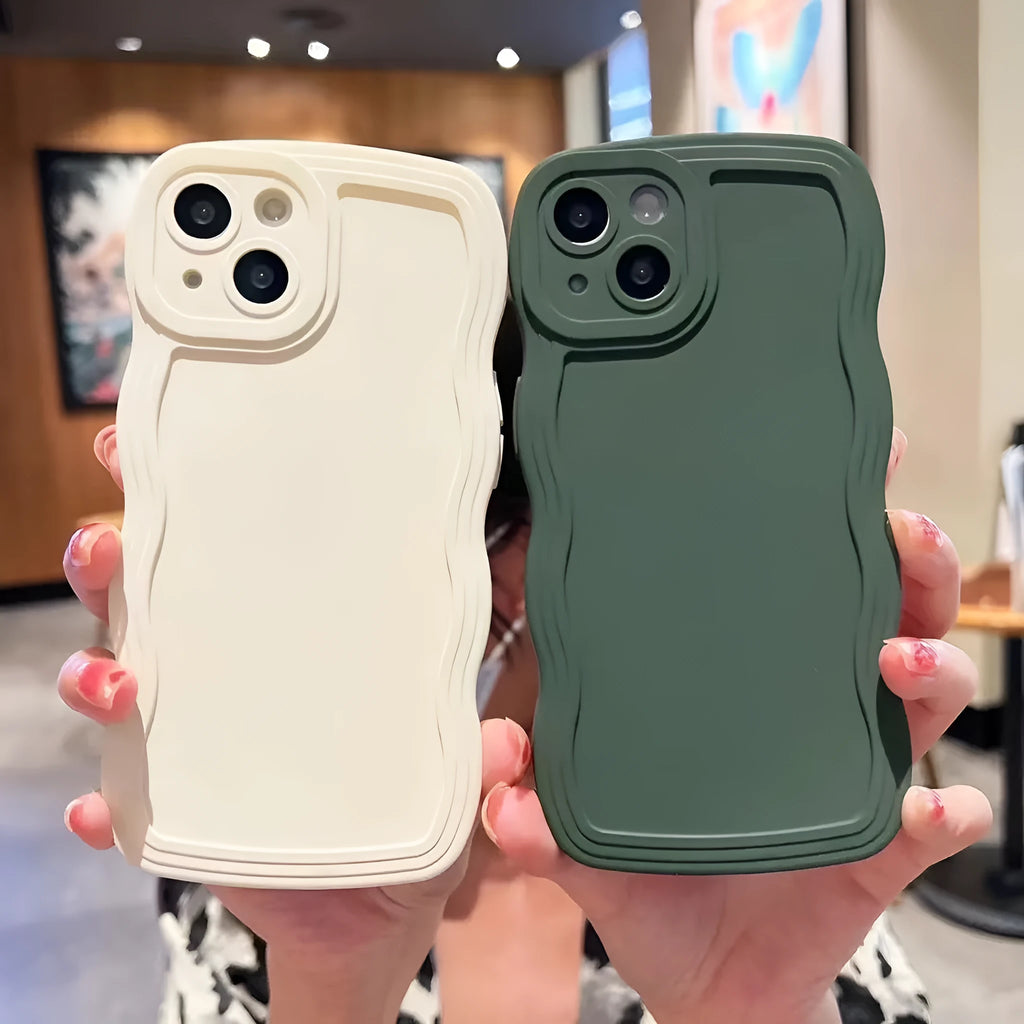 Simple silicone phone case for Apple iPhone with solid colour rear cover