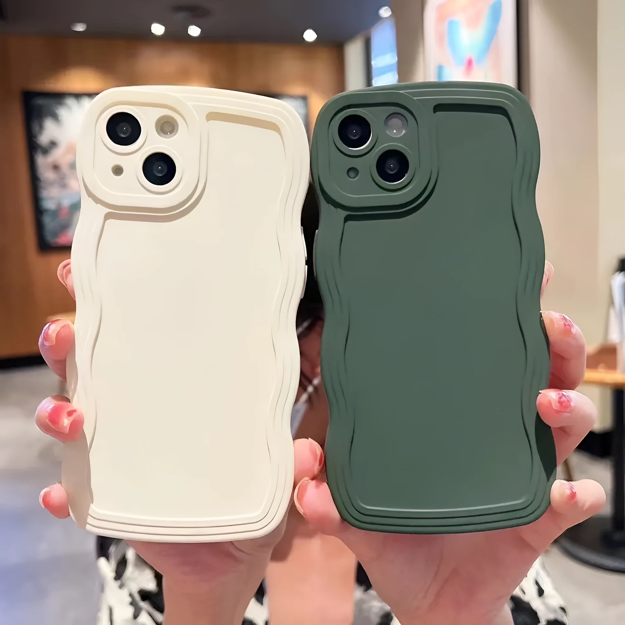 Simple silicone phone case for Apple iPhone with solid colour rear cover