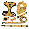 Cloth breathable dog harness leash set with traction rope in Style 1 print