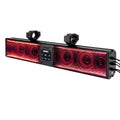 Bluetooth audio speaker belt for golf carts and ATVs showing three size options
