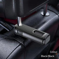 Car seat back rotating hook bracket for rear headrest vertical screen mount in black colour