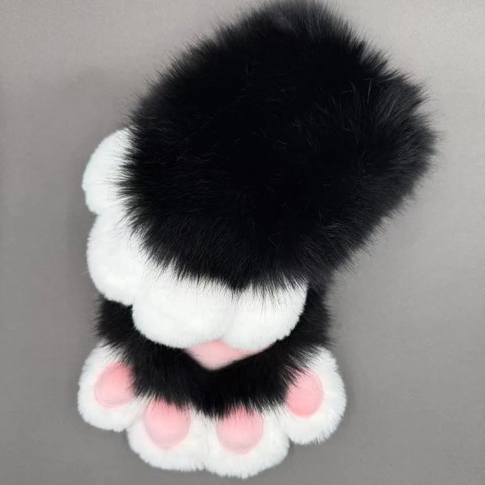 Colourful animal claw cosplay gloves with multiple pad colour options on free size nylon construction