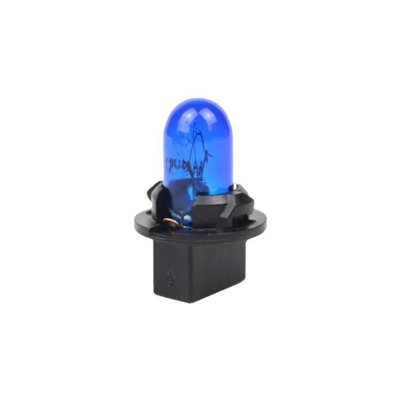 T5 12V 1.2W automotive indicator bulb with quartz glass envelope in multiple colour options.