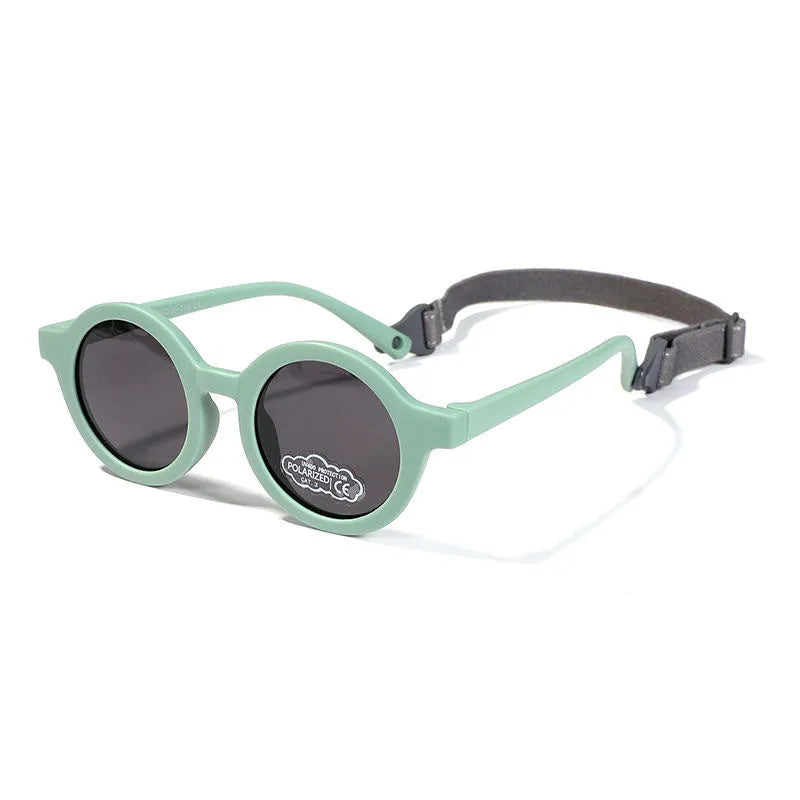 Children's silicone sunglasses for 0-3 years with UV400 protection and polarised TAC lenses