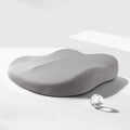 Square car seat cushion with ice silk fabric cover showing 10cm thickness for height increasing support