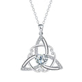Celtic knot pendant necklace for women in copper with geometric design