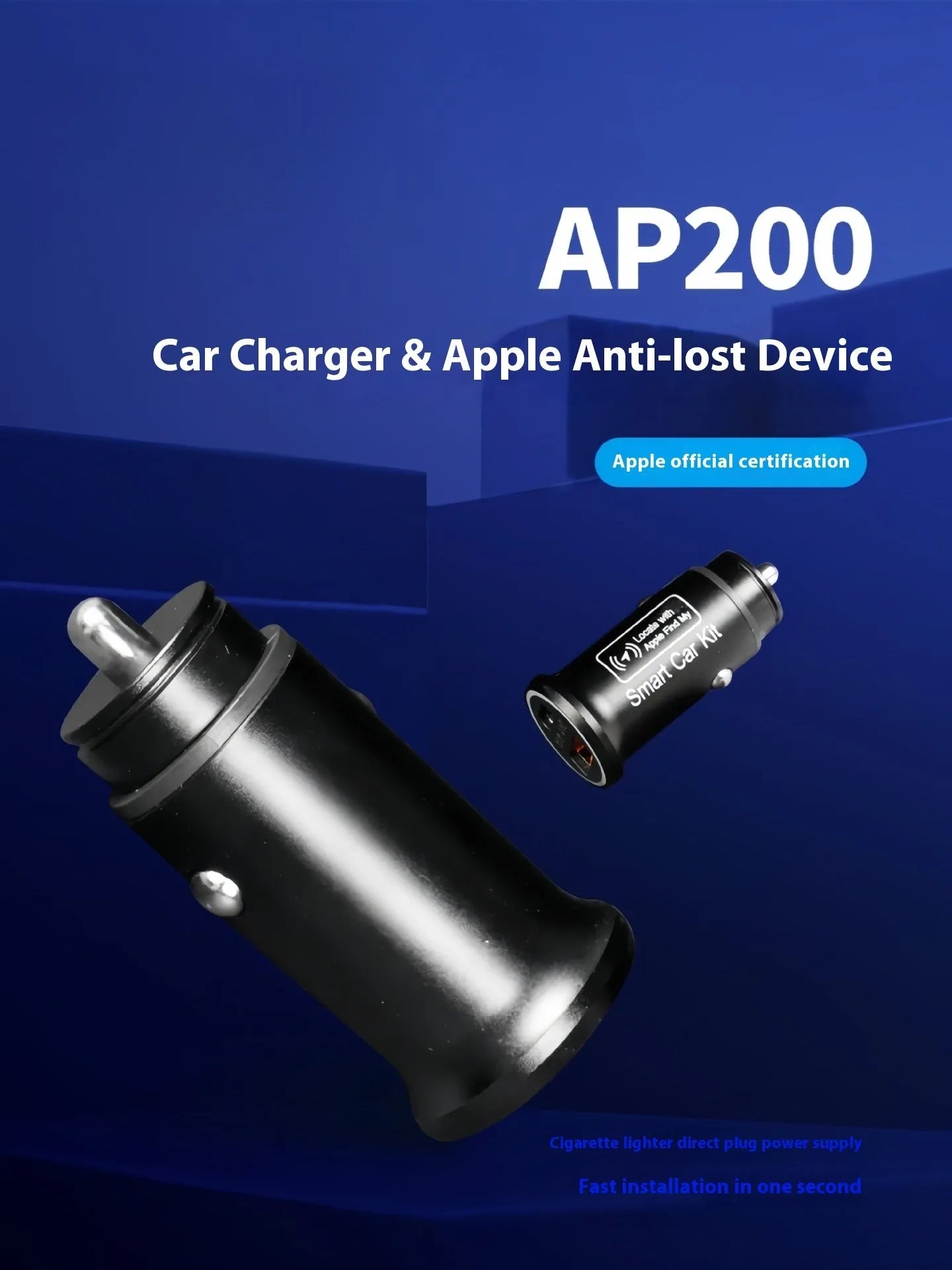 Black ABS plastic car GPS tracker device designed to plug into a vehicle's 12V power outlet for real-time location tracking.