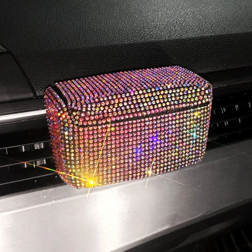 Creative car ashtray with covered design and vent mounting system in diamond finish colours