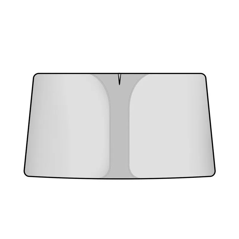 Double ring car sun shade for front windscreen with titanium silver coating